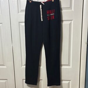 Hollister Black Joggers with Red Logo